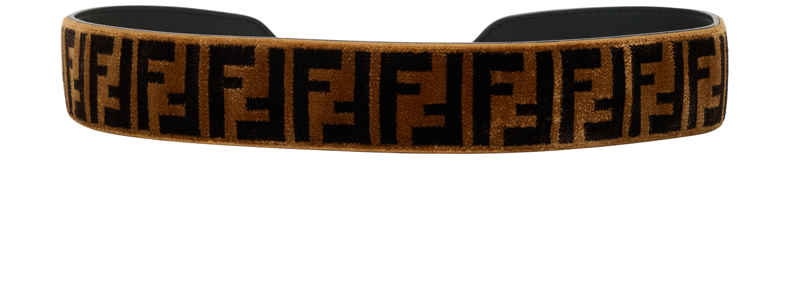 Fendi Zucca Bag Strap, &pound;350, Accessories, Black/Brown, Leather/Velvet, Back view